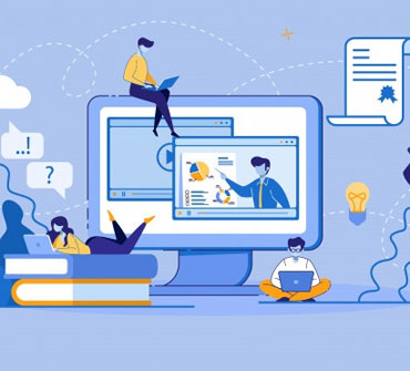 Illustration representing team workflow and refinement